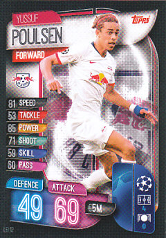 Yussuf Poulsen RB Leipzig 2019/20 Topps Match Attax CL #LEI12